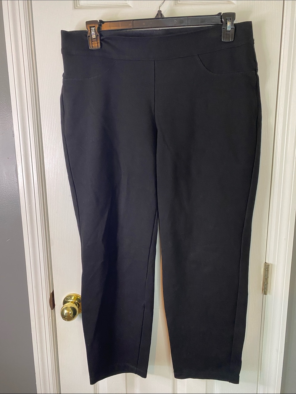 Peter Nygard Black Stretch Pull-On Pants Size 1X.